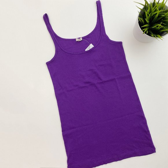 J.Crew purple layering tank top camisole NEW - Picture 2 of 3